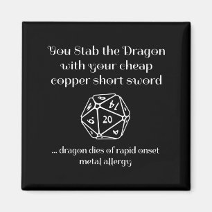 Lustiges Dnd-Geschenk für Rollenspiele Rpg Magnet