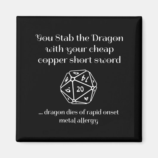 Lustiges Dnd-Geschenk für Rollenspiele Rpg Magnet (Vorne)