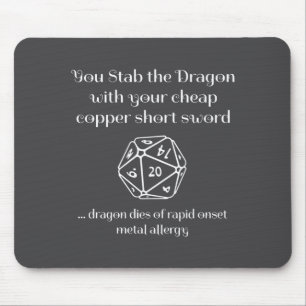 Lustiges Dnd-Geschenk für Rollenspiele Rpg  Mousepad