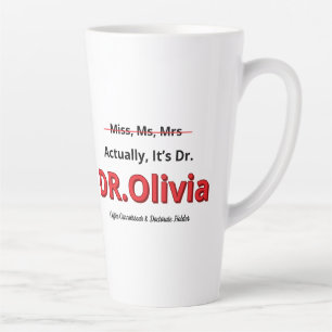Lustiges Doktortitel-Abschlussgeschenk für sie Milchtasse