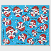 Lustiges Dominikanische Geschenkpapier (Flach)