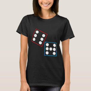 Lustiges Domino Sechs Sieben Meme 67 Dominos Mathe T-Shirt