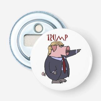 Lustiges Donald- Trumpschwein-politischer Cartoon Flaschenöffner