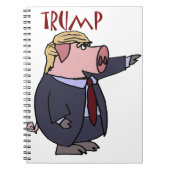 Lustiges Donald- Trumpschwein-politischer Cartoon Notizblock (Vorderseite)