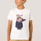 Lustiges Donald- Trumpschwein-politischer Cartoon T-Shirt (Vorderseite)