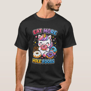 Lustiges Donut Kawaii Einhorn T-Shirt Anime Iss Me