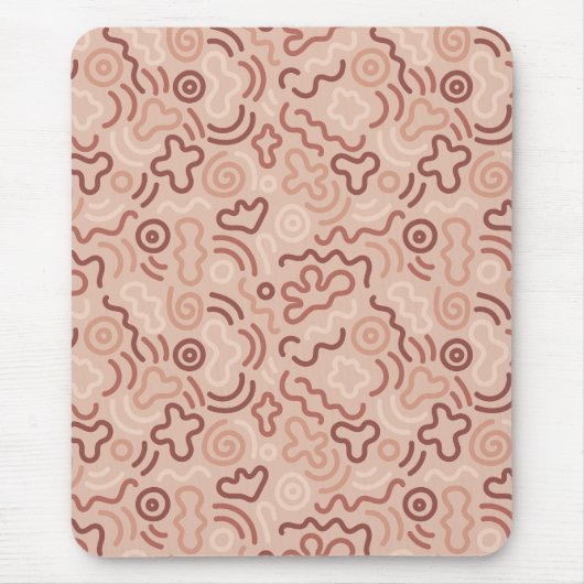 Lustiges Doodle-Muster Mousepad (Vorne)