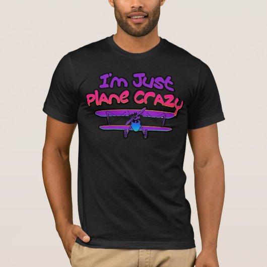 Lustiges Doppeldecker-Flugzeug T-Shirt (Vorderseite)
