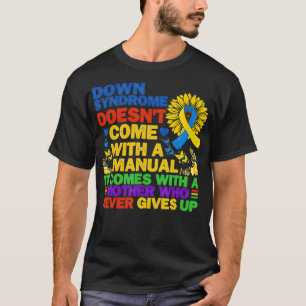 Lustiges Down-Syndrom Gelbe und blaue Schleife Son T-Shirt