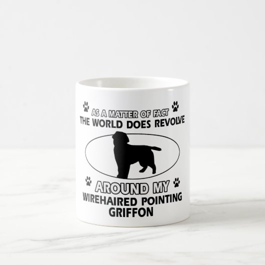 Lustiges Drahthaar, das griffon Entwürfe zeigt Kaffeetasse (Mittel)