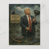 Lustiges Drain the Swamp Postkarte (Vorderseite)