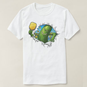 Lustiges dramatisches Pickleball-Schläger-Monster- T-Shirt