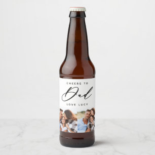 lustiges Drehbuch Papa Multi-Foto Bier Bierflaschenetikett