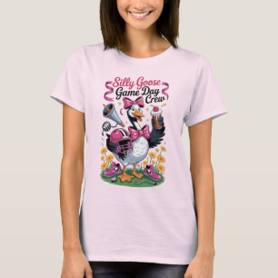 Lustiges Dummer-Gans-Football-Spielflaggen-Crew-T- T-Shirt