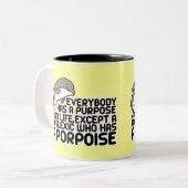 Lustiges Dyslexiezeichen Zweifarbige Tasse (Vorderseite Links)