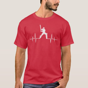 Lustiges ECG Cricket Game Liebhaber Geschenke Cool T-Shirt