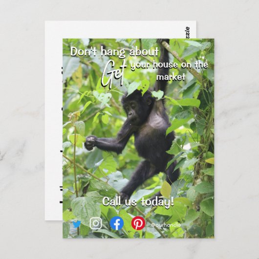 lustiges echtes Anwesen Postkarte (Vorne/Hinten)