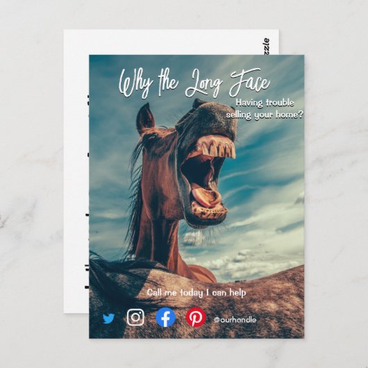 lustiges echtes Anwesen Postkarte (Vorne/Hinten)