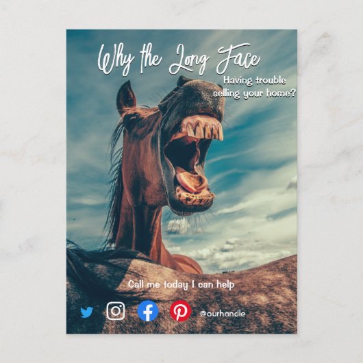 lustiges echtes Anwesen Postkarte (Vorderseite)