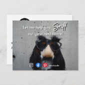 lustiges echtes Anwesen schnuppern beim nächsten Z Postkarte (Vorne/Hinten)