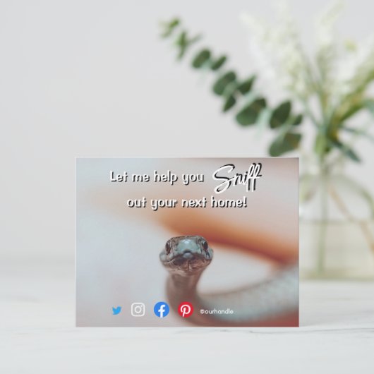 lustiges echtes Anwesen schnuppern Sie Ihre nächst Postkarte (Stehend Vorderseite)