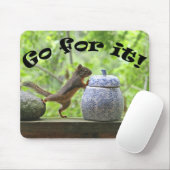Lustiges Eichhörnchen-Bild ~ streben es an! Mousepad (Mit Mouse)