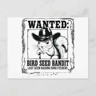 Lustiges Eichhörnchen Gesuchtes Poster   Vogelfutt Postkarte