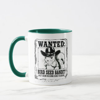 Lustiges Eichhörnchen Gesuchtes Poster | Vogelfutt Tasse