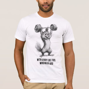 Lustiges Eichhörnchen-Gym-Shirt – Gewichtheber-Chi T-Shirt