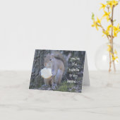 Lustiges Eichhörnchen, nutella zu meinem Brot, Karte (Gelbe Blume)