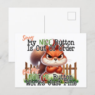 Lustiges Eichhörnchen Postkarte