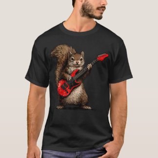 Lustiges Eichhörnchen spielt Gitarre Rock And T-Shirt