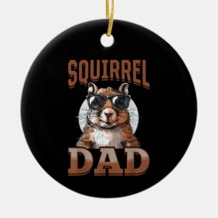 Lustiges Eichhörnchen Tier Eichhörnchen Papa Keramik Ornament