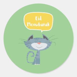Lustiges Eid Mubarak Runder Aufkleber