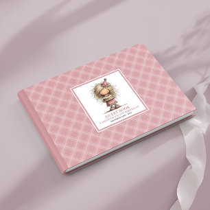 Lustiges eigenartiges staubiges rosa Geburtstagsfe Gästebuch