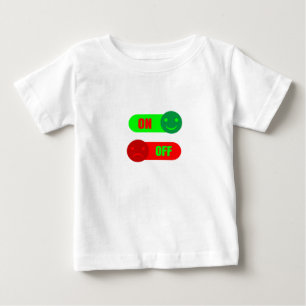Lustiges Ein-Aus-Stimmungs-Emoji-Baby-T-Shirt Baby T-shirt