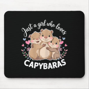 Lustiges Ein Mädchen Das Capybaras Liebt Cool Capy Mousepad