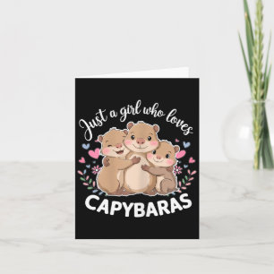 Lustiges Ein Mädchen Das Capybaras Liebt Coole Cap Karte