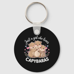 Lustiges Ein Mädchen Das Capybaras Liebt Coole Cap Schlüsselanhänger