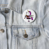 Lustiges Einhorn, das Dudelsack-Kunst spielt Button (Beispiel)