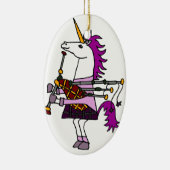 Lustiges Einhorn, das Dudelsack-Kunst spielt Keramik Ornament (Rechts)