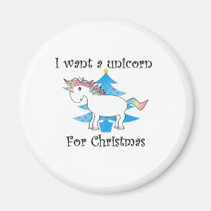 Lustiges Einhornweihnachtsgeschenk Magnet