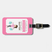 Lustiges Einkaufszitat nicht ein Drückeberger für Gepäckanhänger (Vorderseite horizontal)