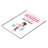 Lustiges Einkaufszitat nicht ein Drückeberger für Notizblock (Linke Seite)