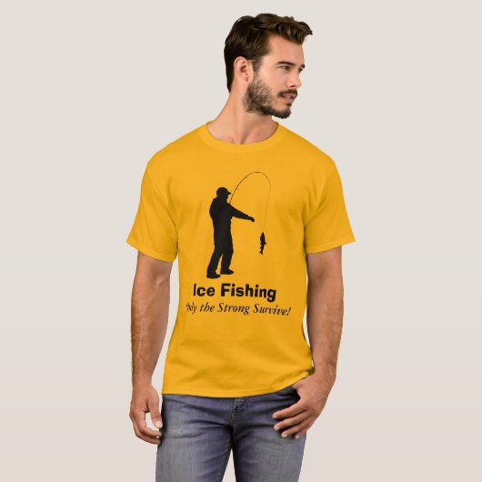 Lustiges Eis-Fischen-Shirt T-Shirt (Vorne ganz)