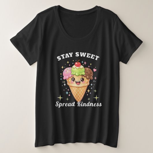 lustiges Eis Große Größe T-Shirt (Design vorne)