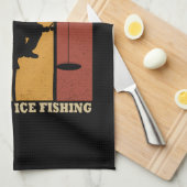 lustiges Eisangeln Geschirrtuch (Viertel Falte)