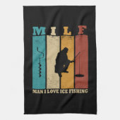 lustiges Eisangeln Geschirrtuch (Vertikal)