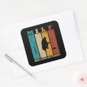 lustiges Eisangeln Quadratischer Aufkleber (Umschlag)