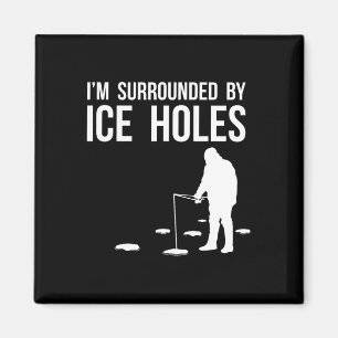 Lustiges Eisangler-Design-Geschenk Ich bin von Eis Magnet